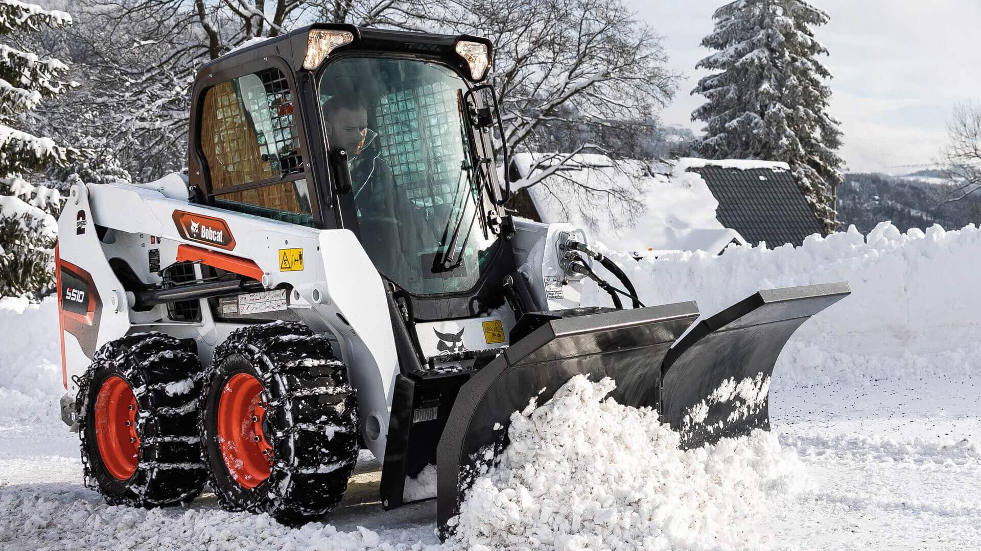 Snow V-blade, Compact Track Loaders